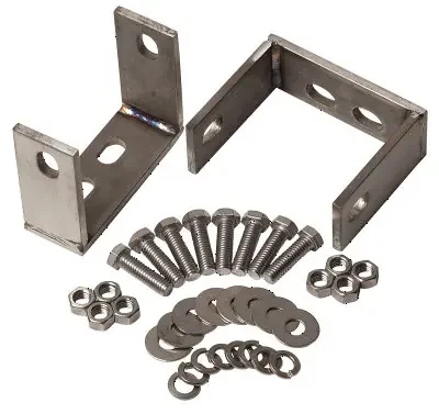 Kentrol 30527 Stainless Front to Rear Bumper Brackets (Pair) for 87-95 Jeep Wrangler YJ