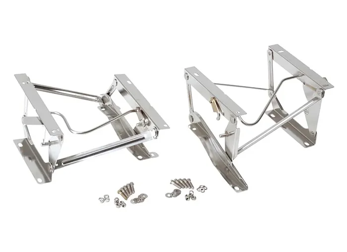 Kentrol 30552 Stainless Steel Seat Brackets (Pair) for 76-90 Jeep CJ & Wrangler YJ