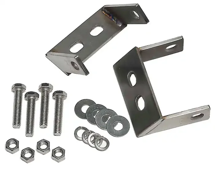 Kentrol Stainless Front to Rear Bumper Brackets (Pair) for 45-86 Jeep Wrangler CJ