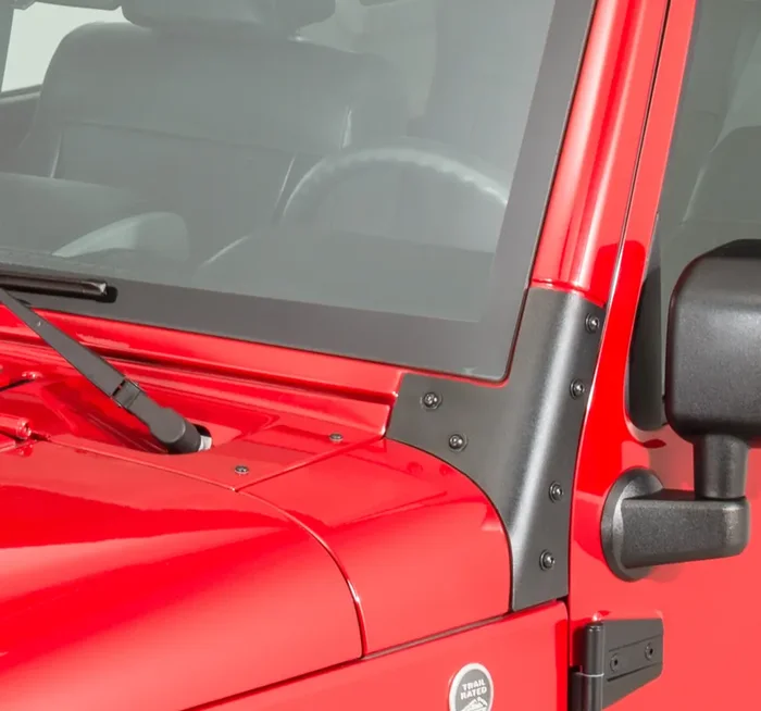 Kentrol Stainless Steel Windshield Supports for 07-18 Jeep Wrangler JK