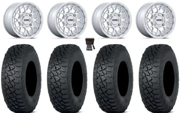 KMC Technic 15″ Wheels Gloss Machined 30″ Tenacity XNR (8ply) Tires Polaris RZR XP 1000 / PRO XP / Ranger XP 900/1000