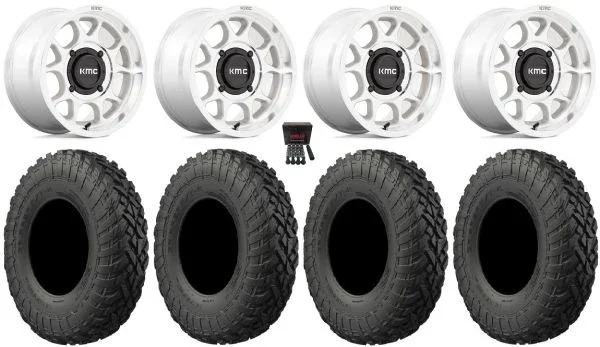 KMC Toro S 15″ Wheels Machined 32″ Gripper T/R/K Tires Polaris RZR XP 1000 / PRO XP / Ranger XP 900/1000