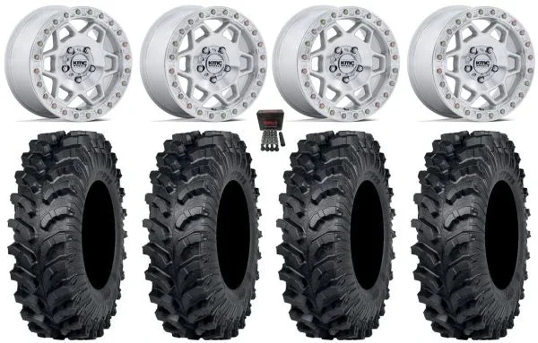 KMC Torx Bdlk 15″ Wheels Mh +38mm 34″ MT911 Tires Polaris RZR Turbo R & Pro R Ranger 1500 Xpedition