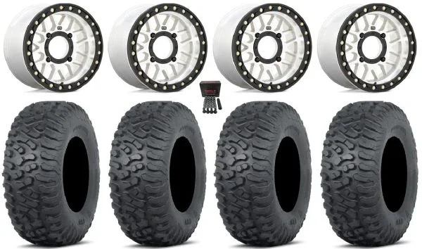 KS235 Grenade Bdlk 14″ Wheels Mh +10mm 32″ Terra Hook Tires Polaris Sportsman / RZR / Ranger