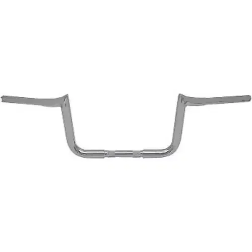 LA CHOPPERS LA-7351-10 Chrome 1-1/4″ Prime Ape 10″ Handlebars for 1″ Clamping