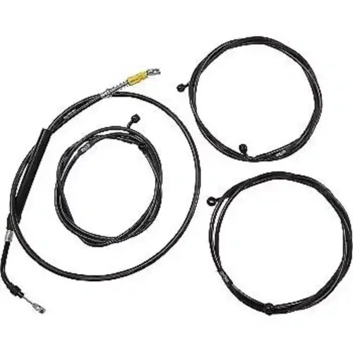 LA CHOPPERS LA-8056KT3-19M Midnight Black Complete Plug-and-Play Cable Kit