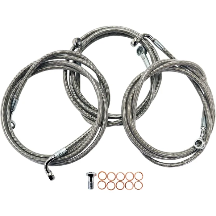 LA Choppers Stainless Steel Brake Lines – Touring ABS [MPN: LA-8052B16]