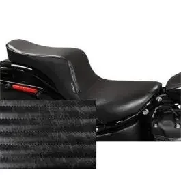 Le Pera LYR-020PT Black Cherokee 2-Up Seat Pleated Harley Softail M8 FXLR FLSB
