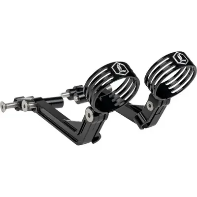 Legend Suspension REVO ARC Billet Remote Reservoir External Mounts 2014-2022 Harley-Davidson FLHR Road King Black