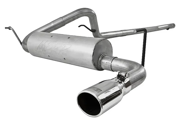 MBRP S5502AL Installer Series Cat Back Exhaust System in Aluminized Steel for 07-11 Jeep Wrangler Unlimited JK 4 Door with 3.8L V6 Engine