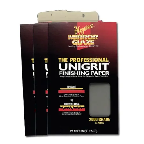 Meguiar‘s Mirror Glaze® Unigrit Finishing Paper 2000 Grit (25 Sheets) – S2025