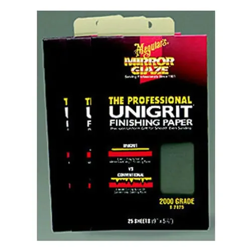 Meguiar‘s Mirror Glaze® Unigrit® Finishing Paper, 1000 Grit, 25 Sheets – S1025