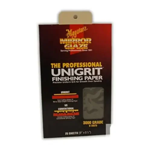 Meguiar‘s Mirror Glaze® Unigrit® Finishing Paper, 3000 Grit, 25 Sheets – S3025