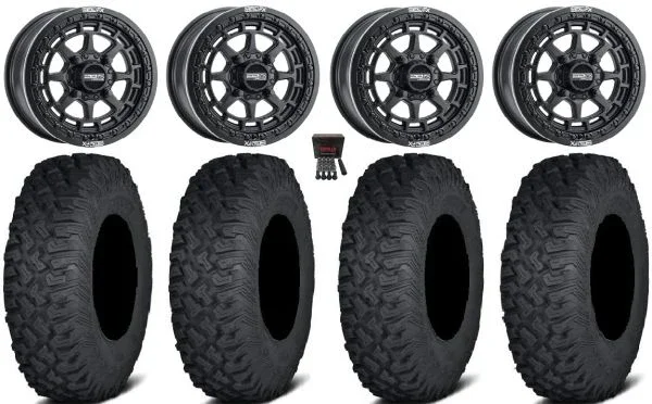 Metal FX Outlaw Bdlk 15″ Wheels Bk 32″ Coyote Tires Polaris RZR XP 1000 / PRO XP / Ranger XP 900/1000