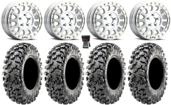 Method 401-R Bdlk 15″ Wheels Raw 32″ Carnivore R/T Tires CFMoto UForce U10 Pro / U10 XL Pro / ZForce Z10 / Z10-4