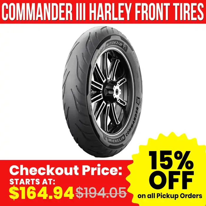 Michelin Commander III Harley Davidson and Metric Cruiser Front Tires
