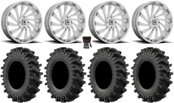 MSA Blade 22″ Wheels Chrome 33″ MotoSlayer Tires Polaris RZR XP 1000 / PRO XP / Ranger XP 900/1000