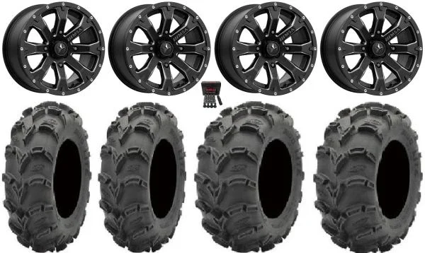 MSA Bounty 14″ Wheels Black 27″ Mud Lite XL Tires Polaris Sportsman / RZR / Ranger