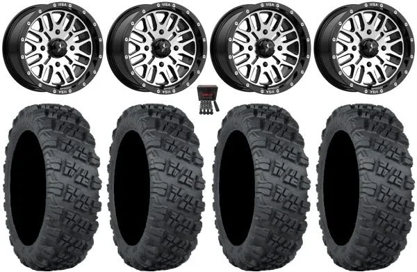 MSA Brute 15″ Wheels Machined 30″ Versa Cross V3 Tires Polaris RZR XP 1000 / PRO XP / Ranger XP 900/1000