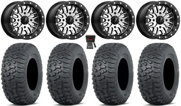 MSA Brute Beadlock 15″ Wheels Mh 30″ Terra Hook Tires Can-Am Commander Maverick Renegade Outlander Defender