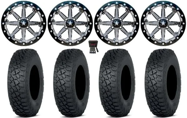 MSA Lok 14″ Wheels Gm 30″ Tenacity XNR Tires Sportsman 550 850 1000