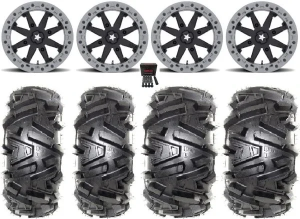 MSA Lok2 Beadlock 14″ ATV Wheels 28″ Moto MTC Tires Polaris Sportsman / RZR / Ranger