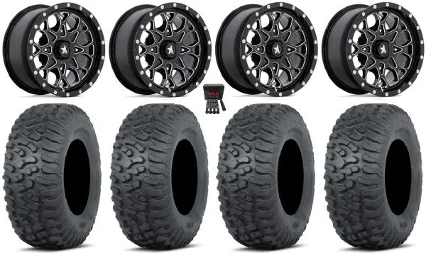 MSA Portal 15″ Wheels Milled 30″ Terra Hook Tires Polaris RZR XP 1000 / PRO XP / Ranger XP 900/1000