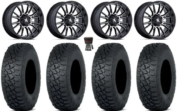 MSA Thunderlips 15″ Wheels Machined 35″ Tenacity XNR Tires Polaris RZR Turbo R & Pro R Ranger 1500 Xpedition