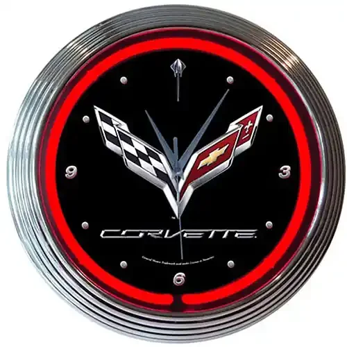 Neonetics Corvette C7 Neon Clock – 8CORV7