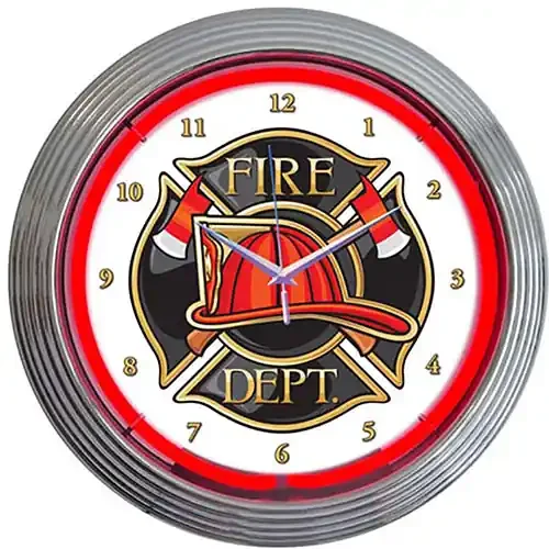 Neonetics Fire Department Neon Clock – 8FIRED