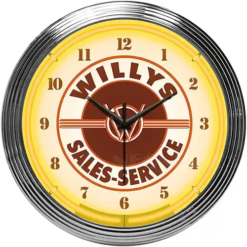Neonetics Willys Sales-Service Jeep Neon Clock – 8JEEPW