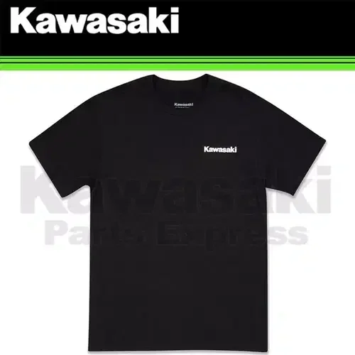 NEW GENUINE X-LARGE KAWASAKI RACE DAY FLAG T-SHIRT X-LARGE K005-2687-BKXL
