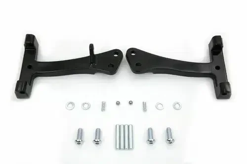 Passenger Footboard Support Black for Harley Davidson by V-Twin