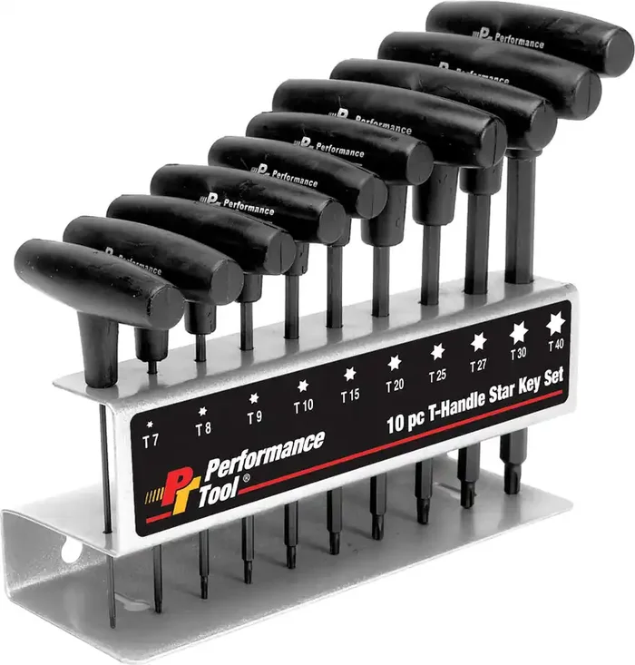 Performance Tool W80276 10 pc T-Handle Star Key Set