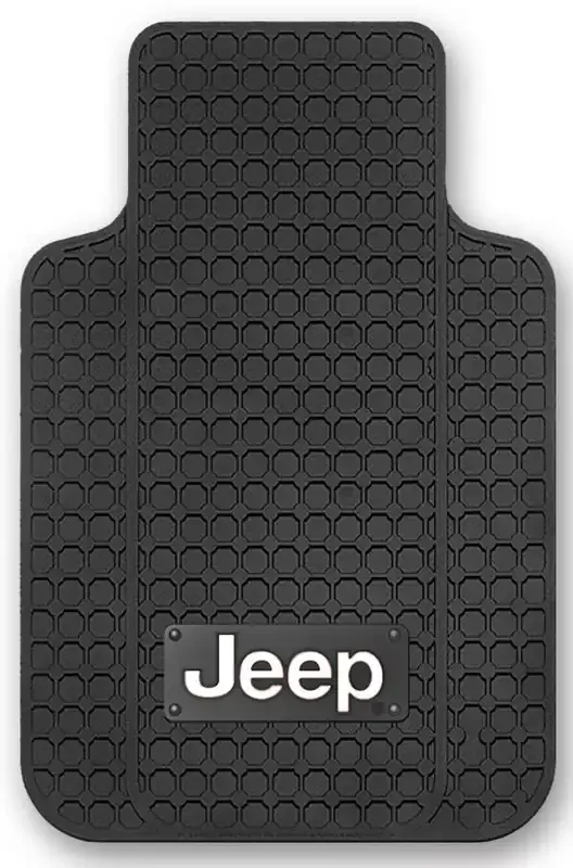 Plasticolor 001645R01 Jeep Logo Floor Mats for Jeep Vehicles