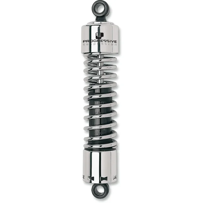 PROGRESSIVE SUSPENSION PS4049C 412-4049C 412 Series Shocks — Black/Chrome – 12 ” – Standard – Chrome – H-D