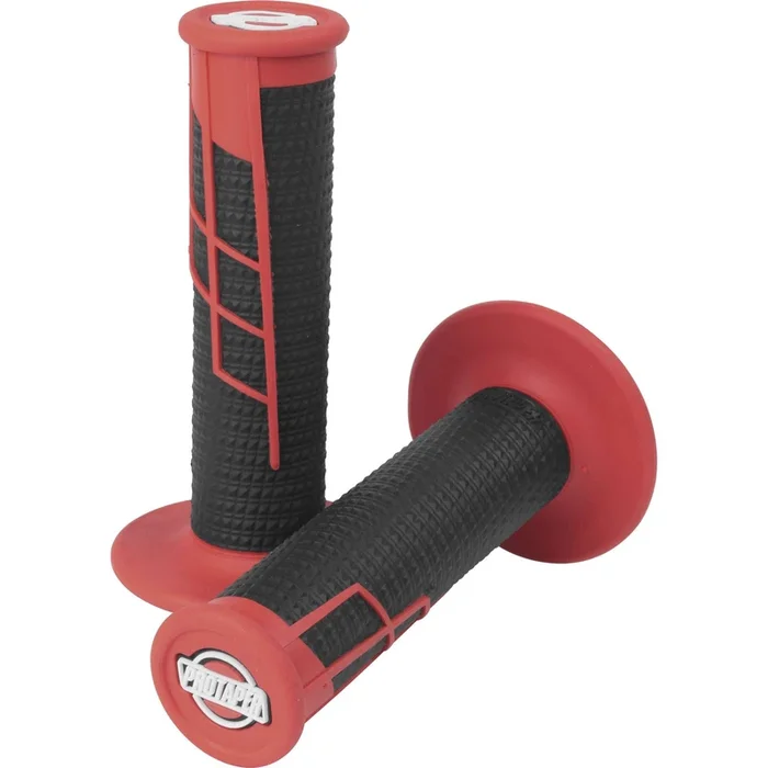 Protaper Clamp-On Half-Waffle Grips Red/Black [MPN: 021662]