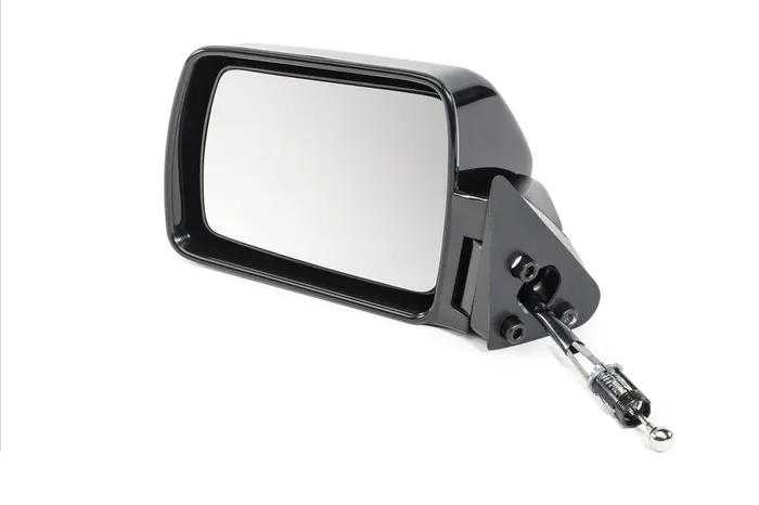 Quadratec Manual Replacement Mirror for 84-96 Jeep Cherokee XJ in Black for Driver Side on 84-96 Jeep Cherokee XJ