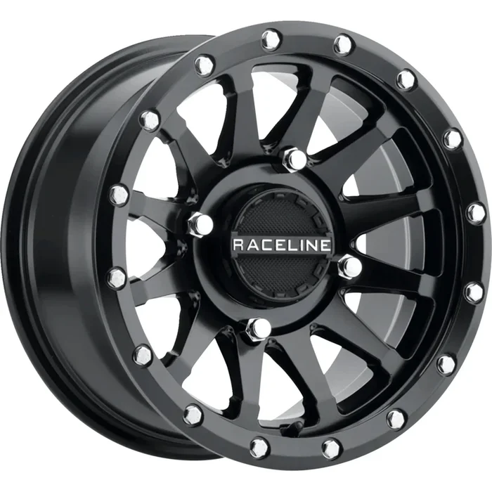 RACELINE WHEELS 0230-1514 A95B-47056+10 Trophy Simulated Beadlock Wheel Wheel – Trophy – Simulated Beadlock – Front/Rear – Black – 14×7 – 4/156 – 5+2 (+10 mm)