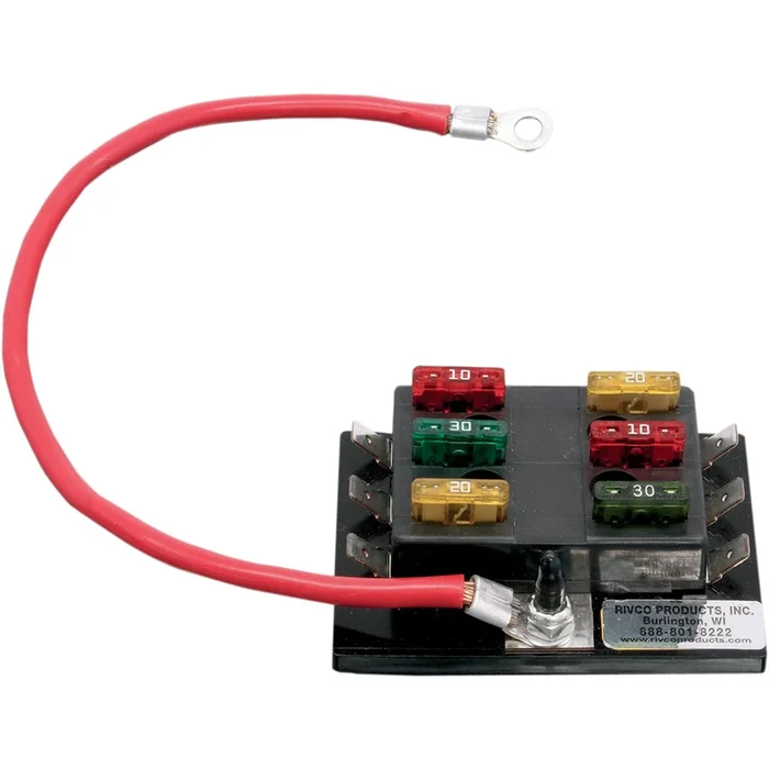 RIVCO PRODUCTS 2120-0389 FUSBLK 6-Circuit Fuse Terminal Block 6-Circuit Fuse Box – Universal