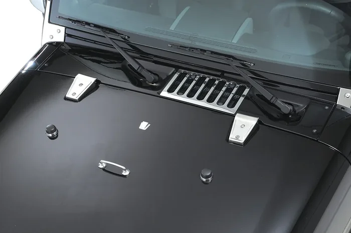 Rugged Ridge 11111.10 Hinge Overlay Set in Stainless for 07-18 Jeep Wrangler JK