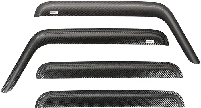 Rugged Ridge 11349.10 Window Visors in Carbon Fiber for 07-18 Jeep Wrangler Unlimited JK 4 door