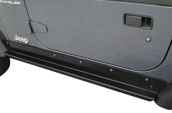 Rugged Ridge 11504.15 Black Textured Rocker Panel Guards for 97-06 Jeep Wrangler TJ