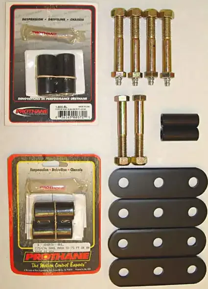 Rugged Ridge 18265.03 Greaseable Front and Rear Shackles in Black for a 55-75 jeep CJ