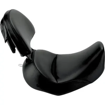 Saddlemen 2006-2017 Harley-Davidson Softail Deluxe EFI FLSTNI Heels Down Solo Seat – With Backrest – Plain – Black – FLSTC
