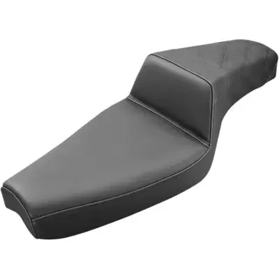 Saddlemen 2007-2008 Harley-Davidson 1200 Roadster EFI XLR Step-Up Seat Rear Lattice Stitch Black