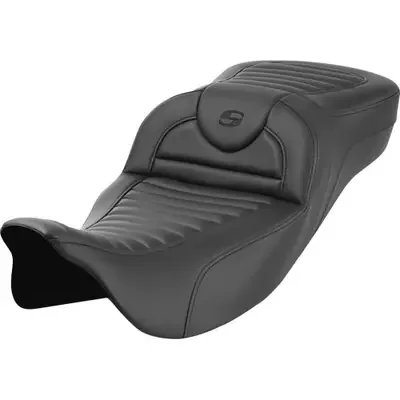 Saddlemen 2008-2009 Harley-Davidson Electra Glide Standard EFI FLHTI Roadsofa Extended Reach Seat – without Backrest – Tuck-n-Roll – FL ‘08-‘24