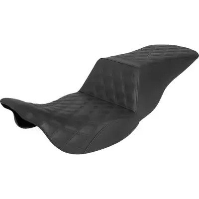 Saddlemen 2008-2009 Harley-Davidson Electra Glide Standard EFI FLHTI Tour Step-Up Seat – Full Lattice Stitch – Black – FL ‘08-‘24