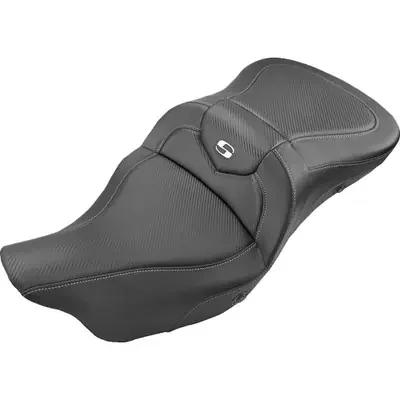 Saddlemen 2008-2013 Harley-Davidson Electra Glide Classic EFI FLHTCI Extended Reach Roadsofa Seat – Carbon Fiber – without Backrest – Heated – FL ‘08-‘24