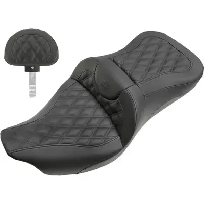 Saddlemen 2008 Harley-Davidson Screamin‘ Eagle Electra Glide Ultra Classic FLHTCUSE3 Extended Reach Roadsofa Seat – Lattice Stitched – Backrest – FL ‘08-‘24